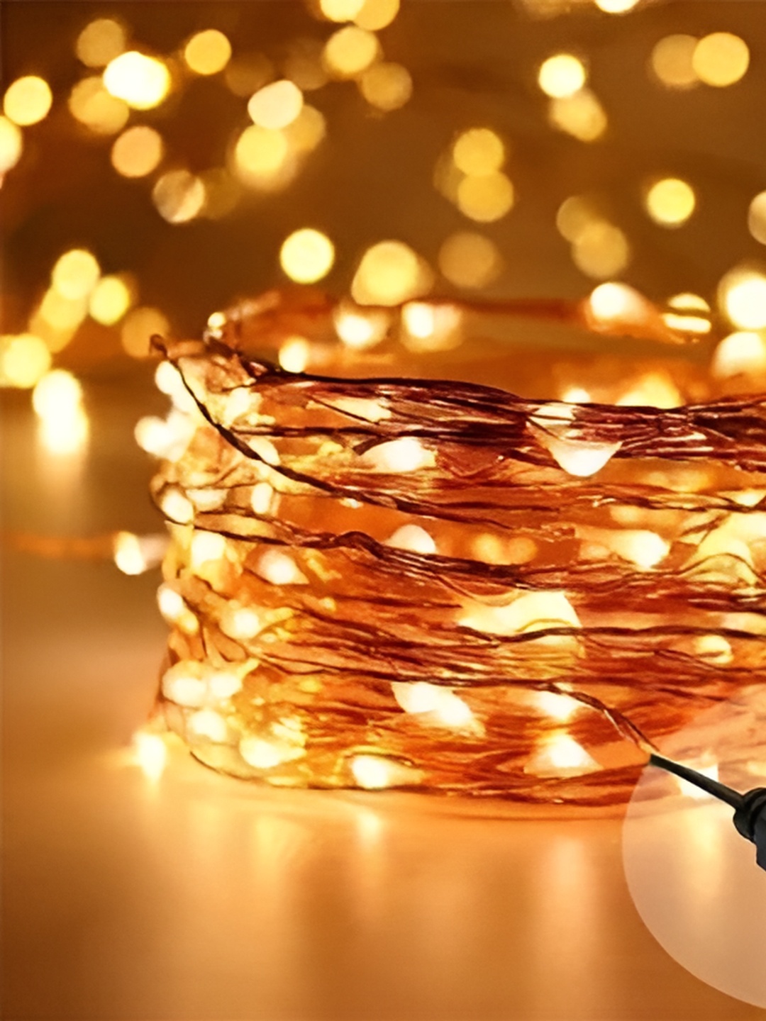 

ENORMITY Yellow Rice Shape String Lights