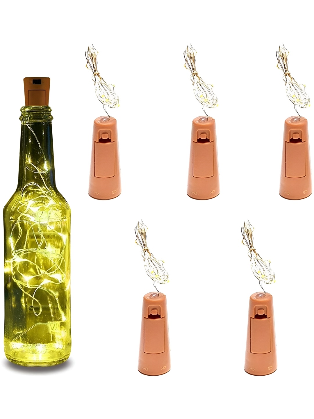 

ENORMITY 5 Pcs Yellow Rice Shape String Lights