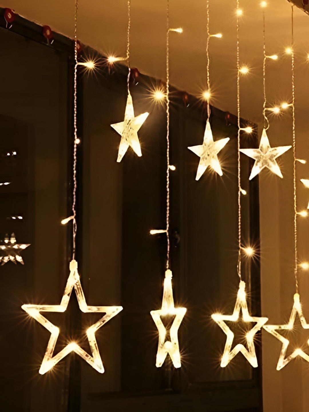 

ENORMITY Yellow Star Shape String Lights, Gold