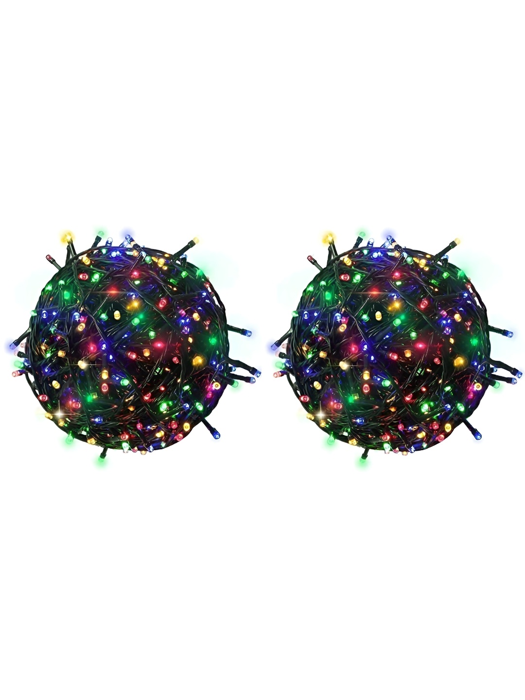 

ENORMITY 2Pcs Blue & Green Rice Shape String Lights
