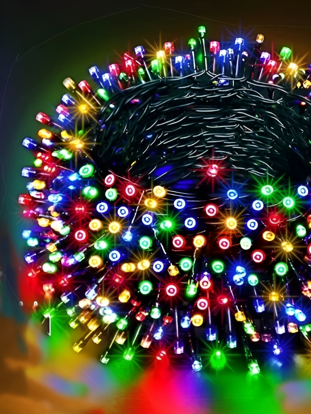 

ENORMITY Blue & Yellow Rice Shaped LED String Lights, Red