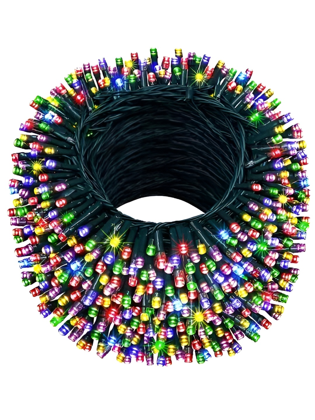 ENORMITY Blue & Green Rice Shape String Light, Yellow
