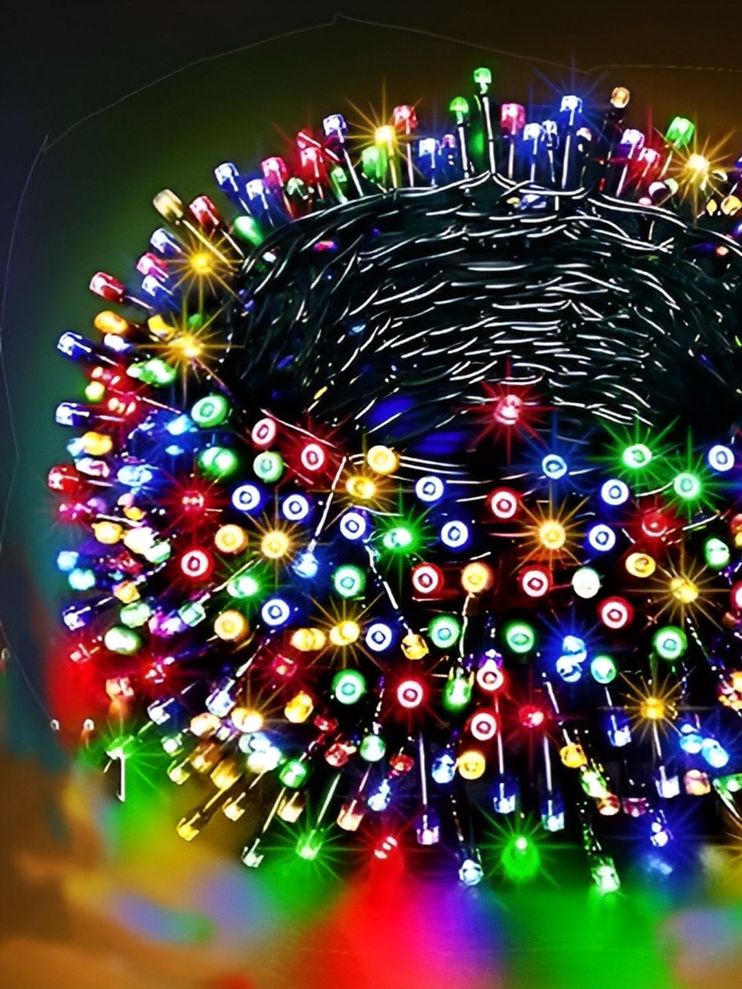 ENORMITY Blue & Green Rice Shape String Lights
