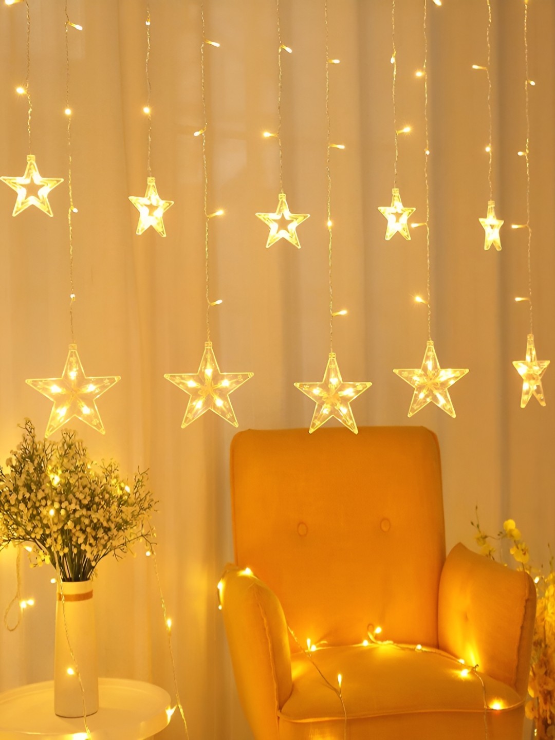

ENORMITY Yellow Star Shaped String Lights