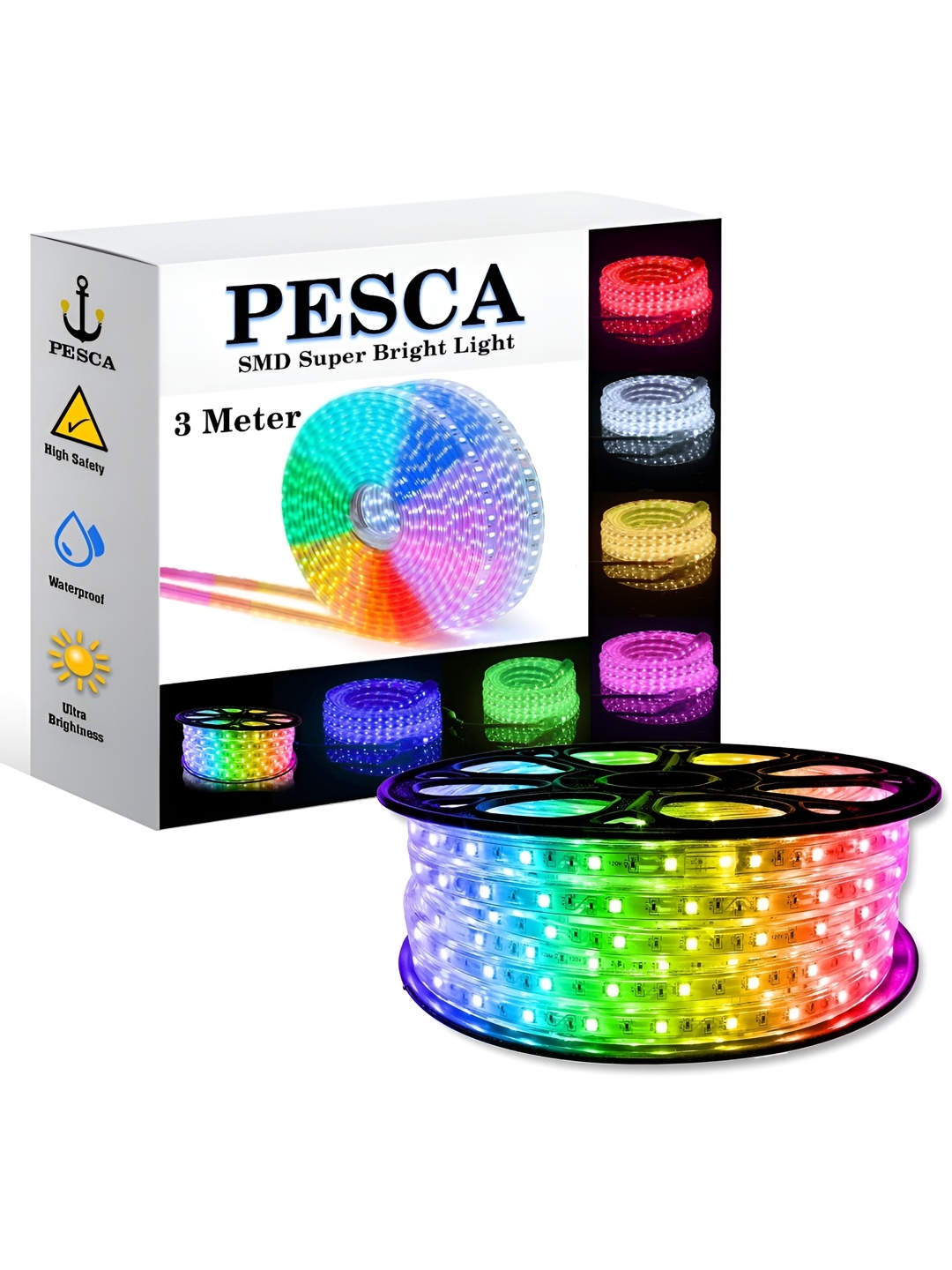 

ENORMITY Purple & Blue Rice Shape Rope String Light