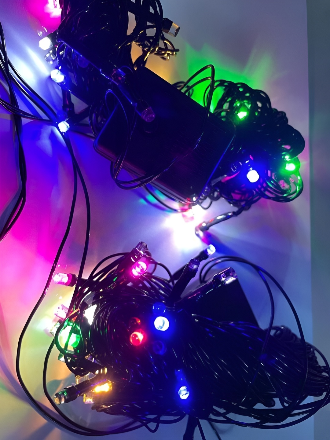 ENORMITY Green & Blue Rice Shape Bulb String Lights