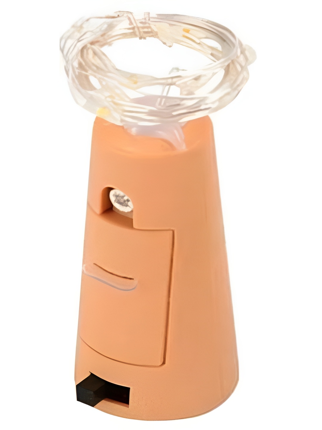 

ENORMITY Yellow & Brown Rice Shape Cork String Light, Gold