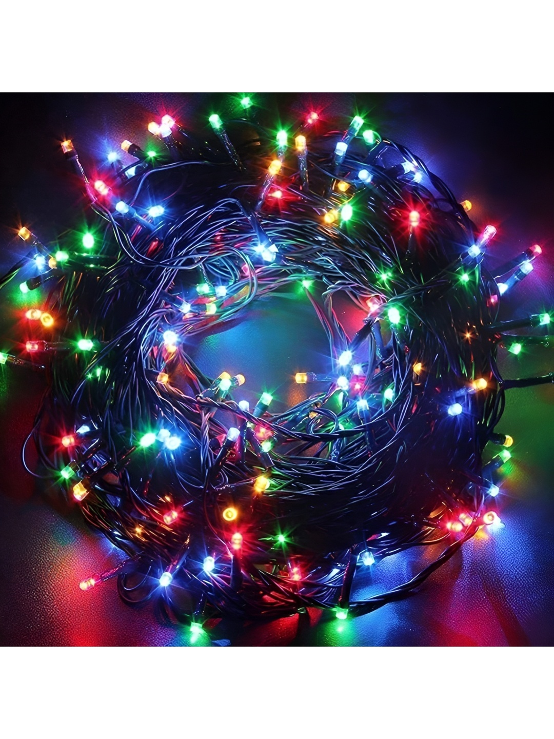 

ENORMITY Blue & Red Rice Shape String Lights