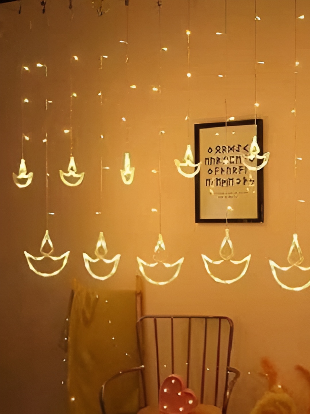 

ENORMITY Yellow Diya Shape String Lights