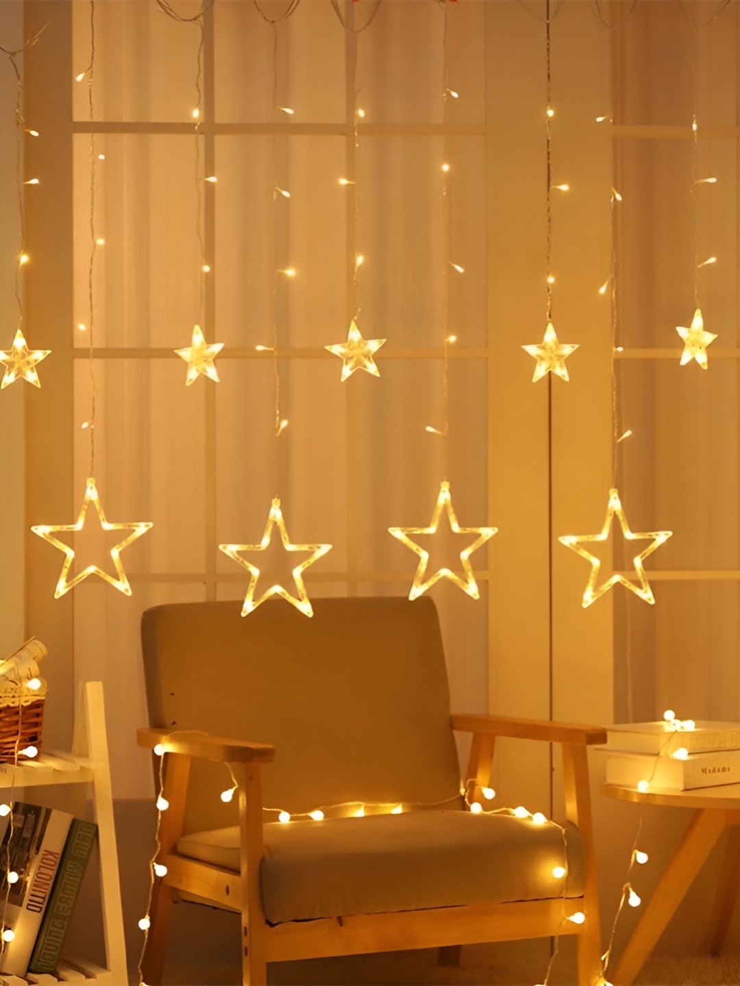 

ENORMITY Yellow Star Shaped LED String Lights