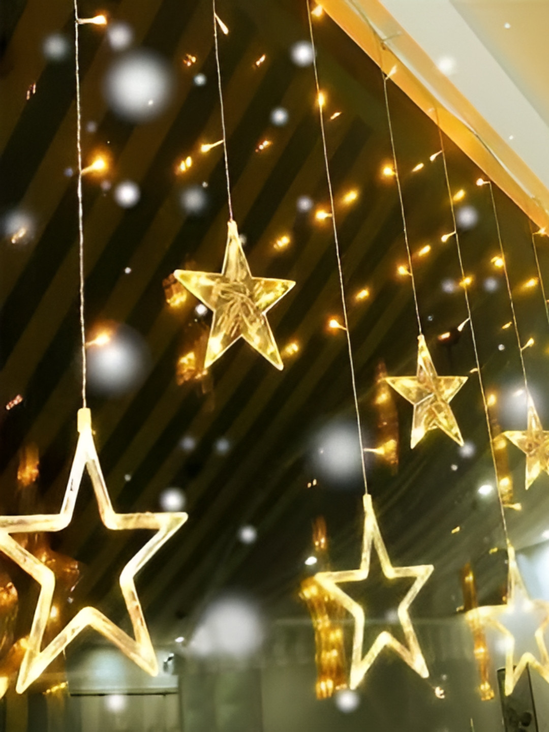 

ENORMITY Star Shaped String Lights, Gold