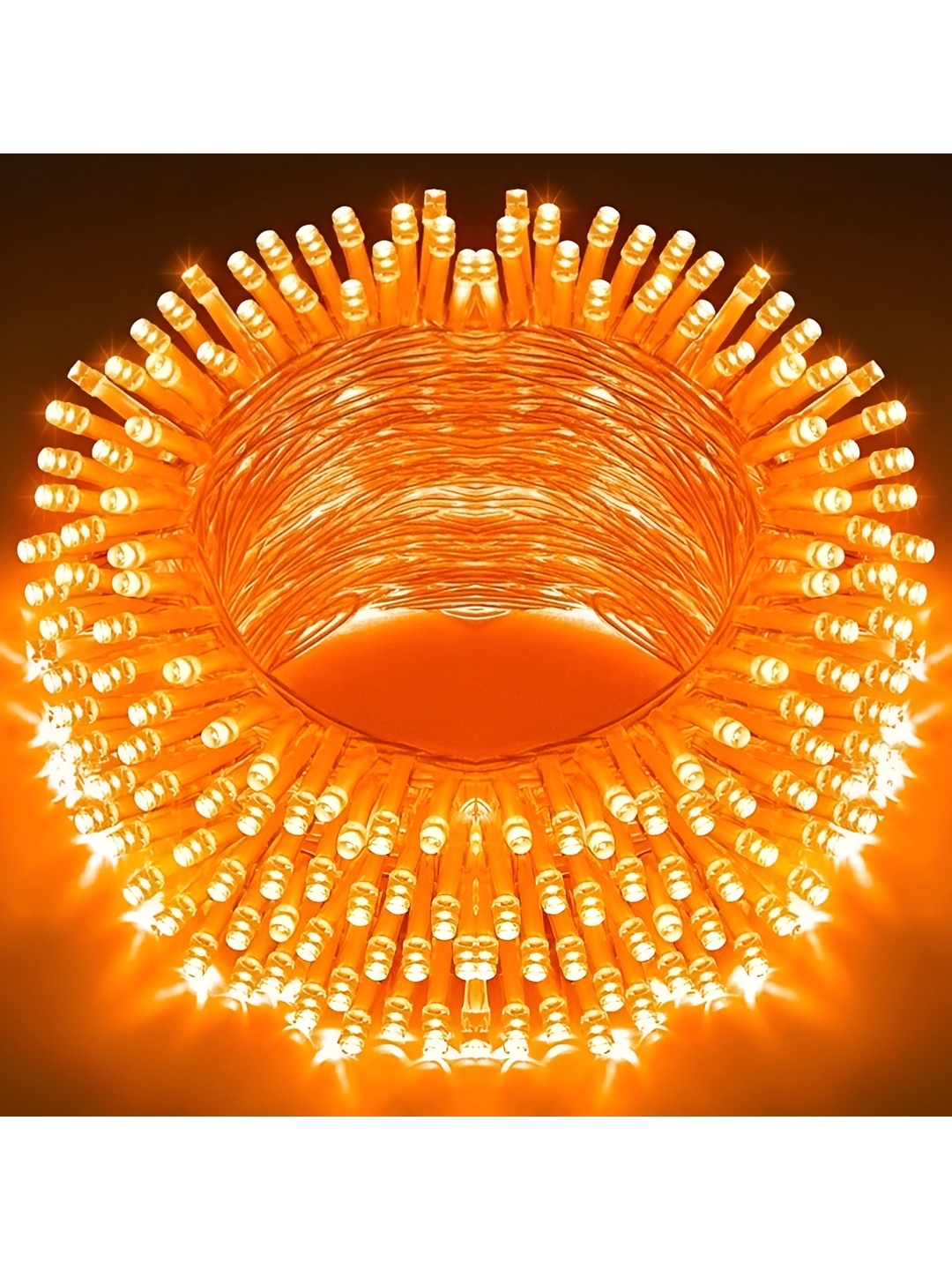 

ENORMITY Orange-Colored & White Rice Shape Bulb String Lights