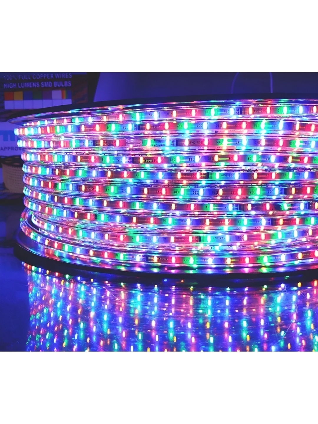 

ENORMITY Blue & Red Rice Shape String Lights