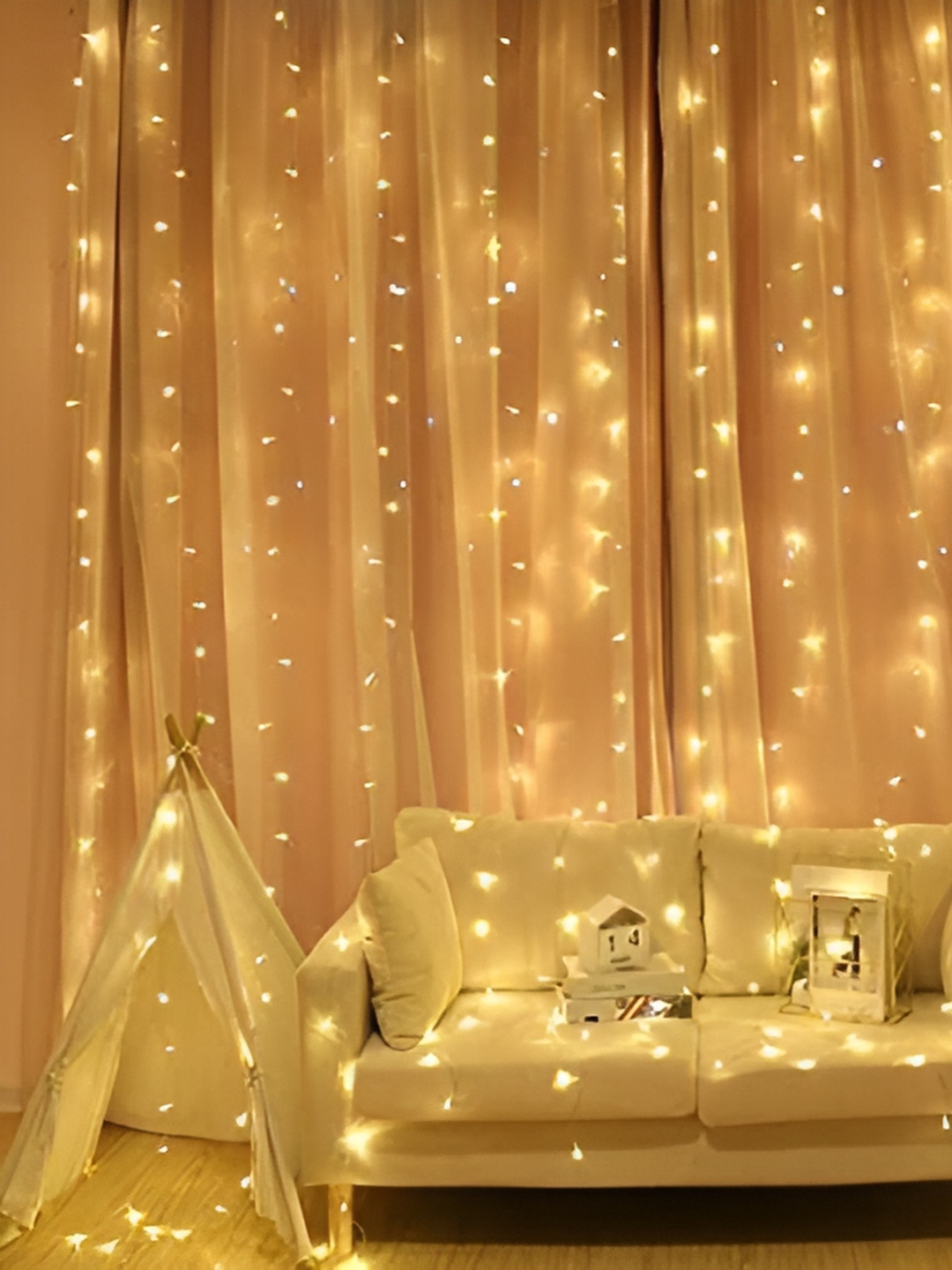 

ENORMITY Yellow Rice Shape String Lights