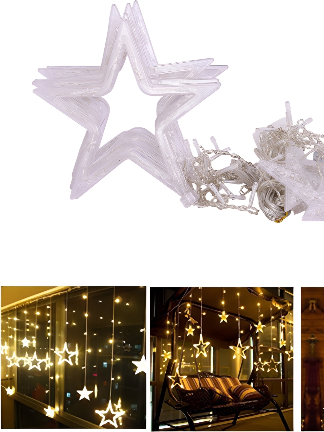 

ENORMITY White Star Shape String Light