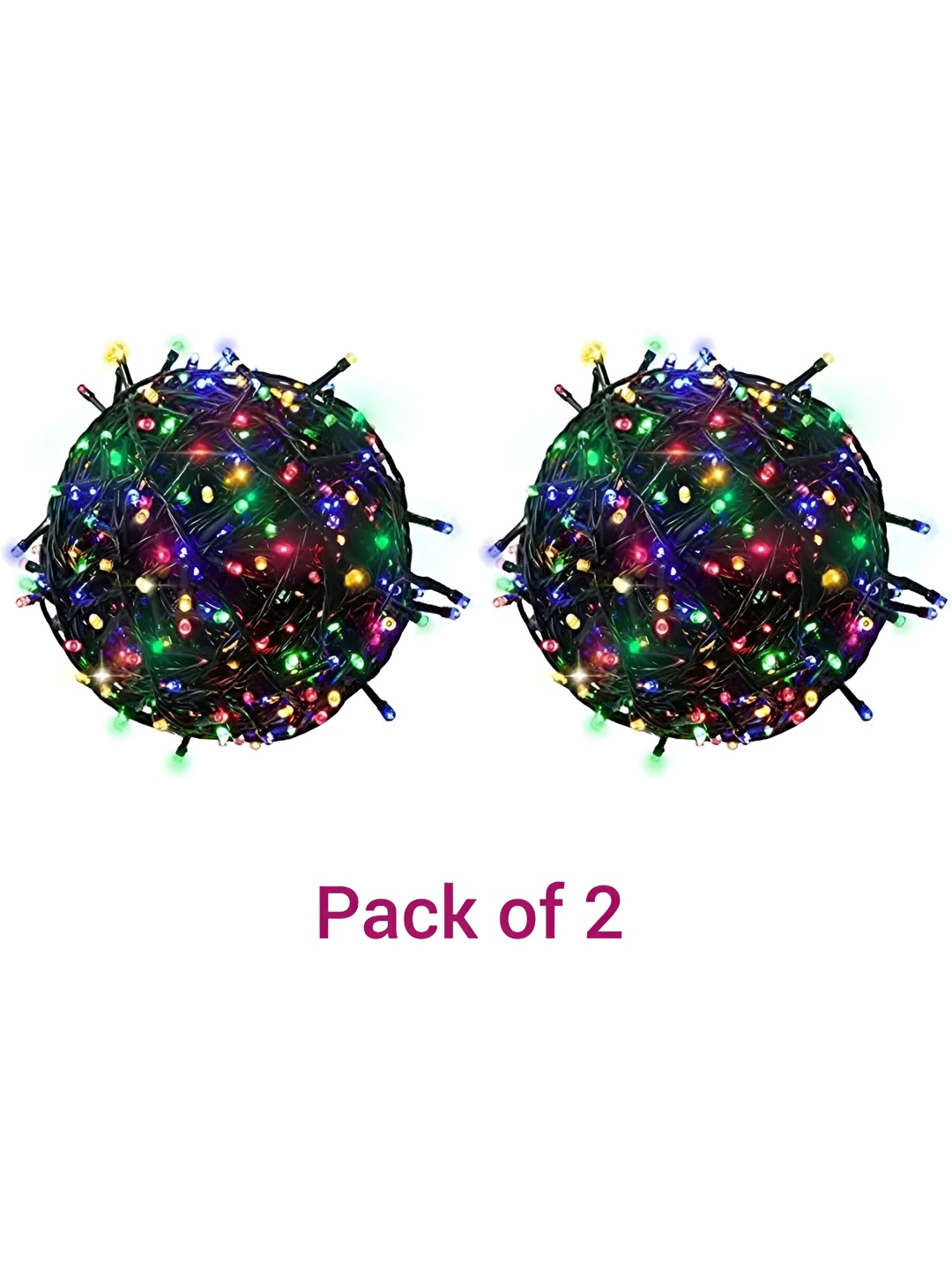 

ENORMITY 2 Pcs Blue & Red Rice Shape String Light