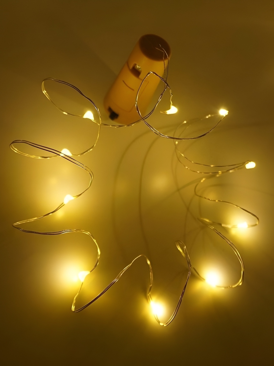 

ENORMITY 2-Pcs Yellow & White Rice Shape Bulb String Lights