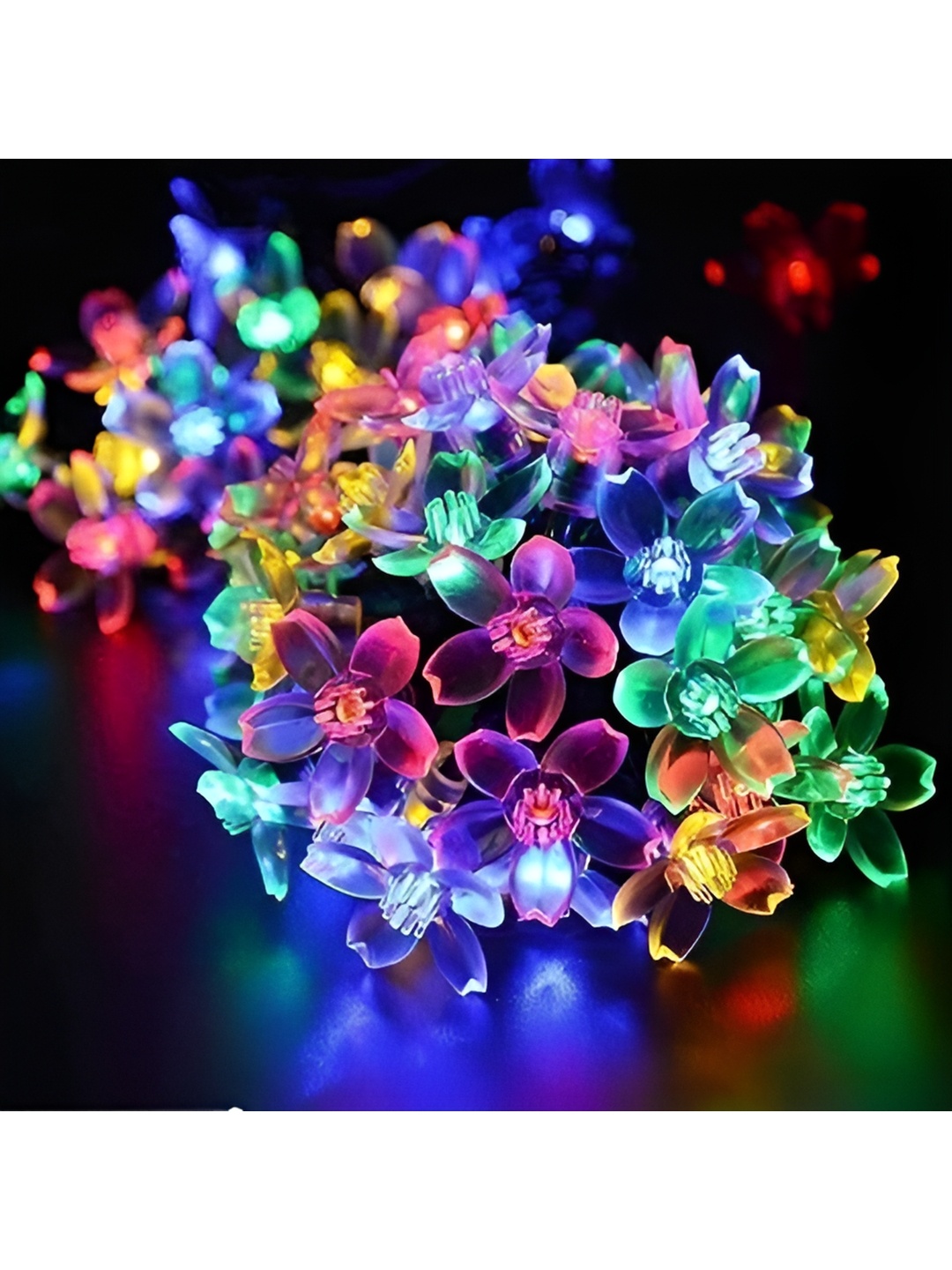 ENORMITY Blue & Yellow Flower Shape String Lights