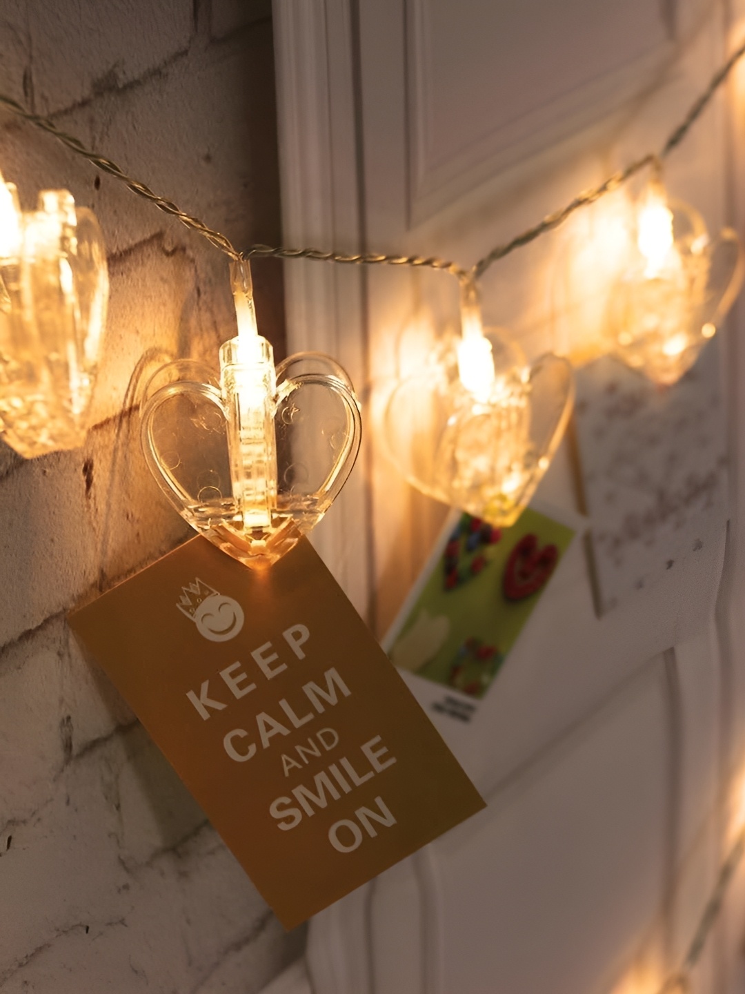 

ENORMITY Yellow Heart Shaped String Lights