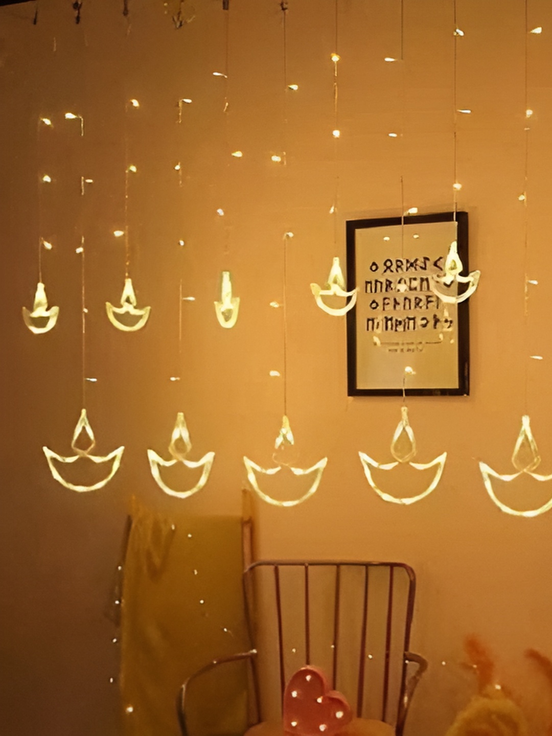

ENORMITY Yellow Diya Shaped String Lights