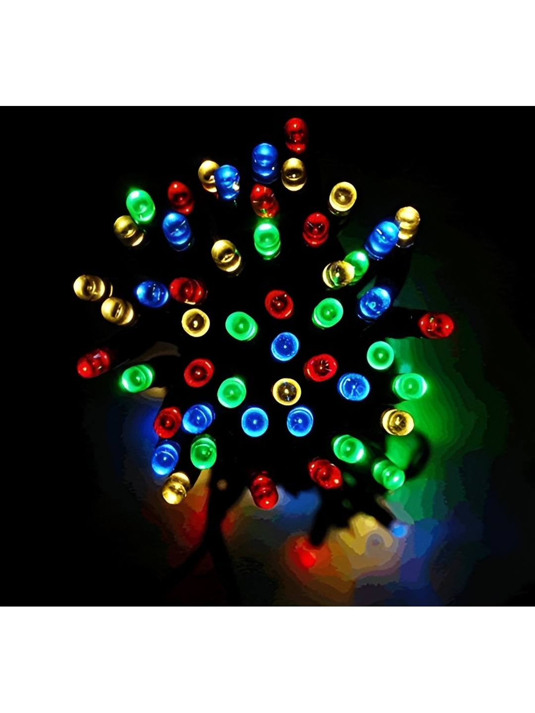 

ENORMITY Blue & Green Rice Shaped String Lights, Red