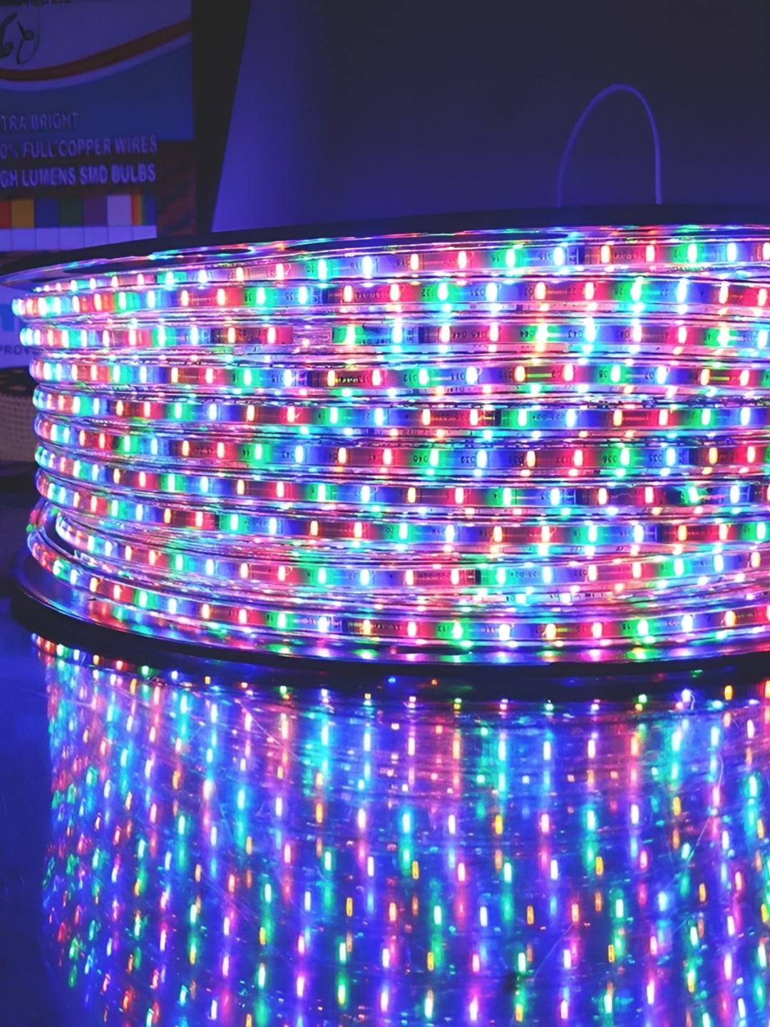 ENORMITY Green & Blue Rice Shape Bulb String Lights