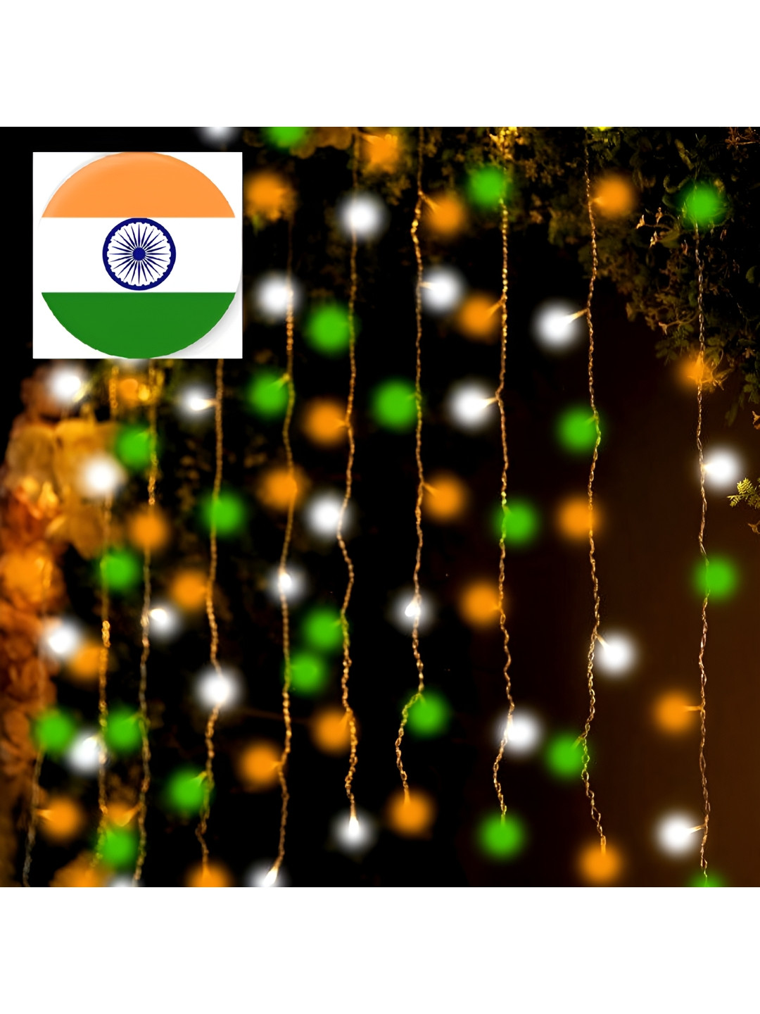

ENORMITY Orange Coloured & White Rice Shaped String Lights