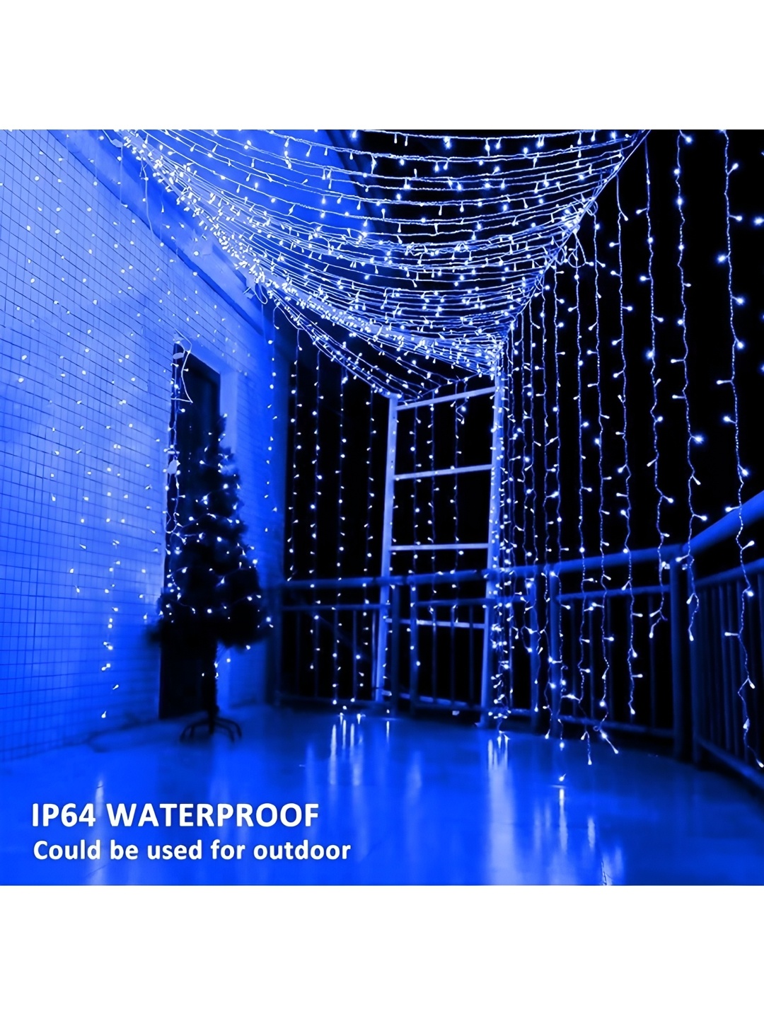 

ENORMITY Blue Rice Shape String Lights