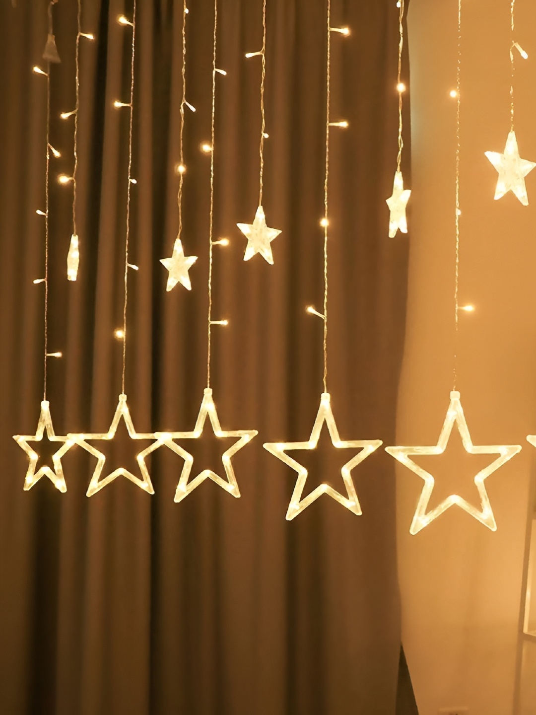 

ENORMITY 3-Pcs Yellow Star-Shaped String Lights