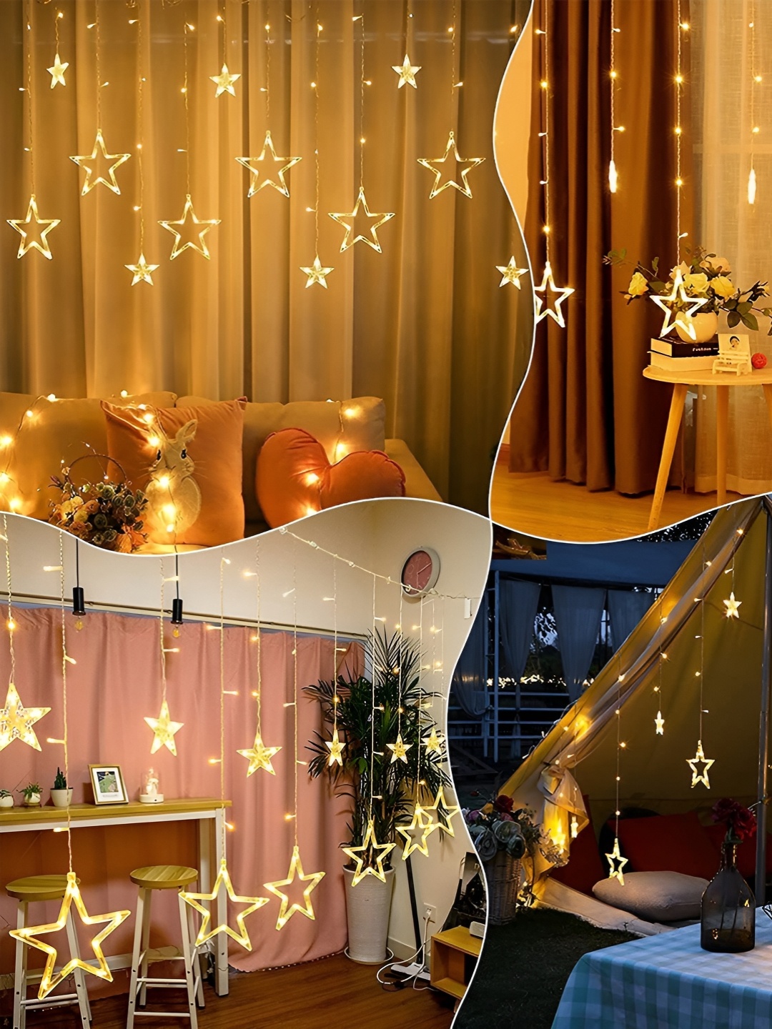 

ENORMITY Yellow Star Shape String Lights