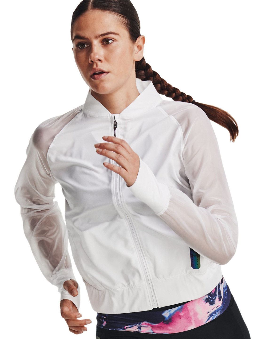 

UNDER ARMOUR Open Front Slim-Fit Jacket, White