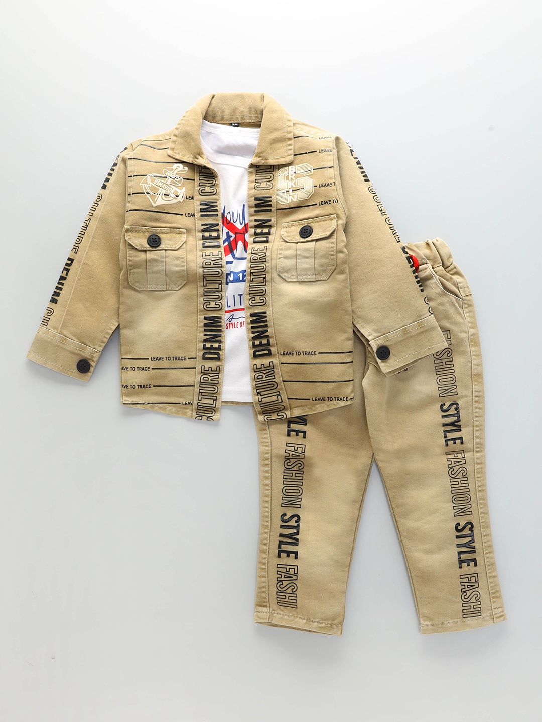 

BAESD Boys Shirt with Trousers, Brown