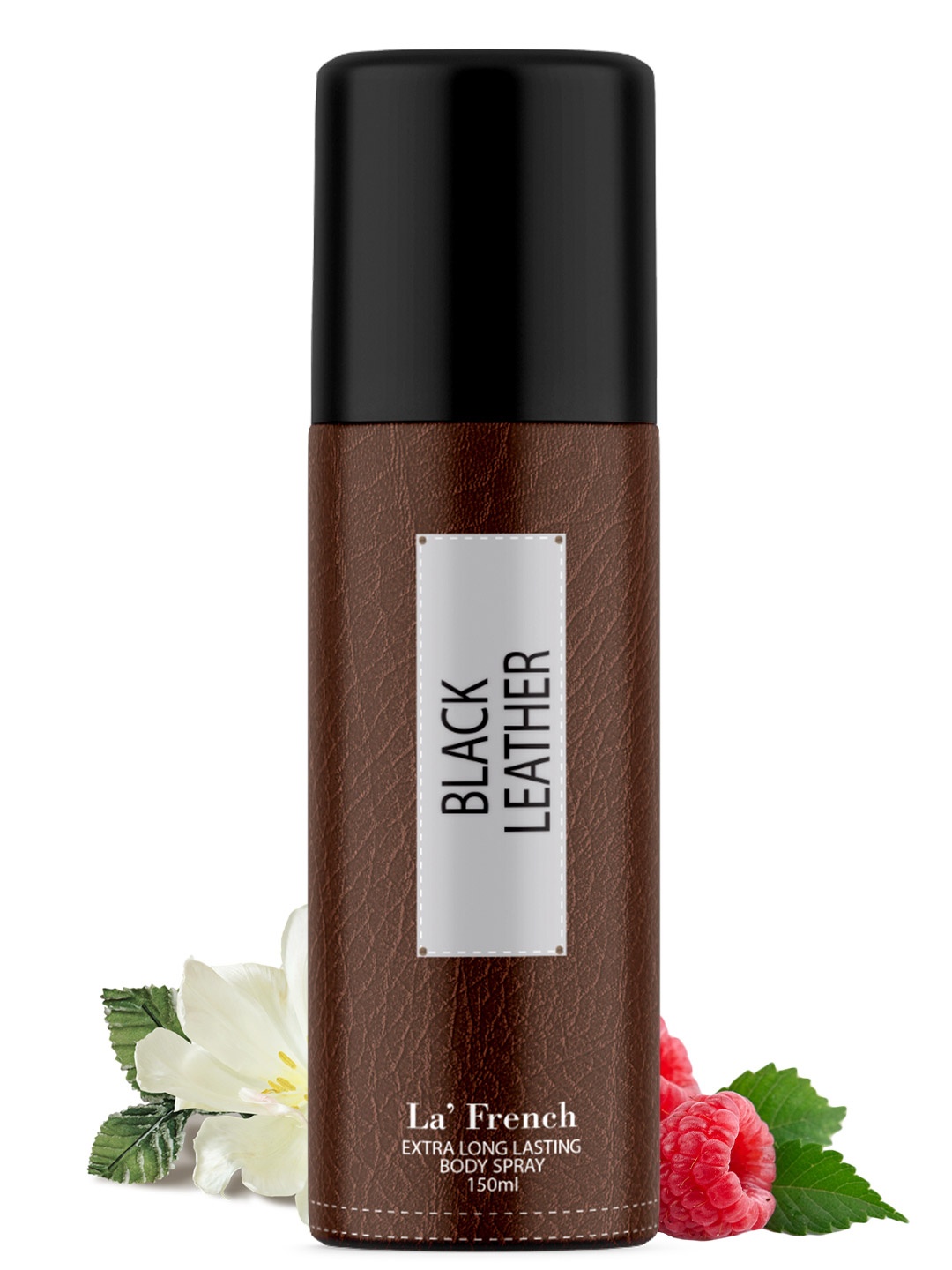 

La French Black Leather Men Deodorant Body Spray-150ml, Brown