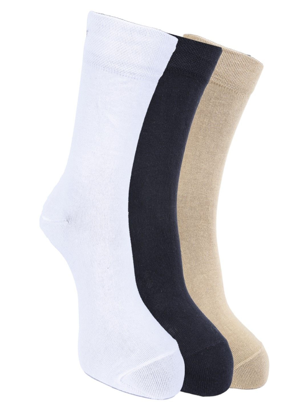 

Force NXT Men Pack Of 3 Cotton Calf-Length Socks, White