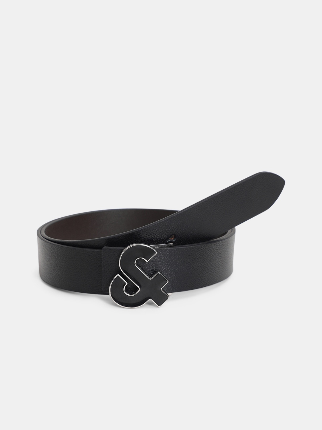 

Jack & Jones Men Leather Reversible Belt, Black