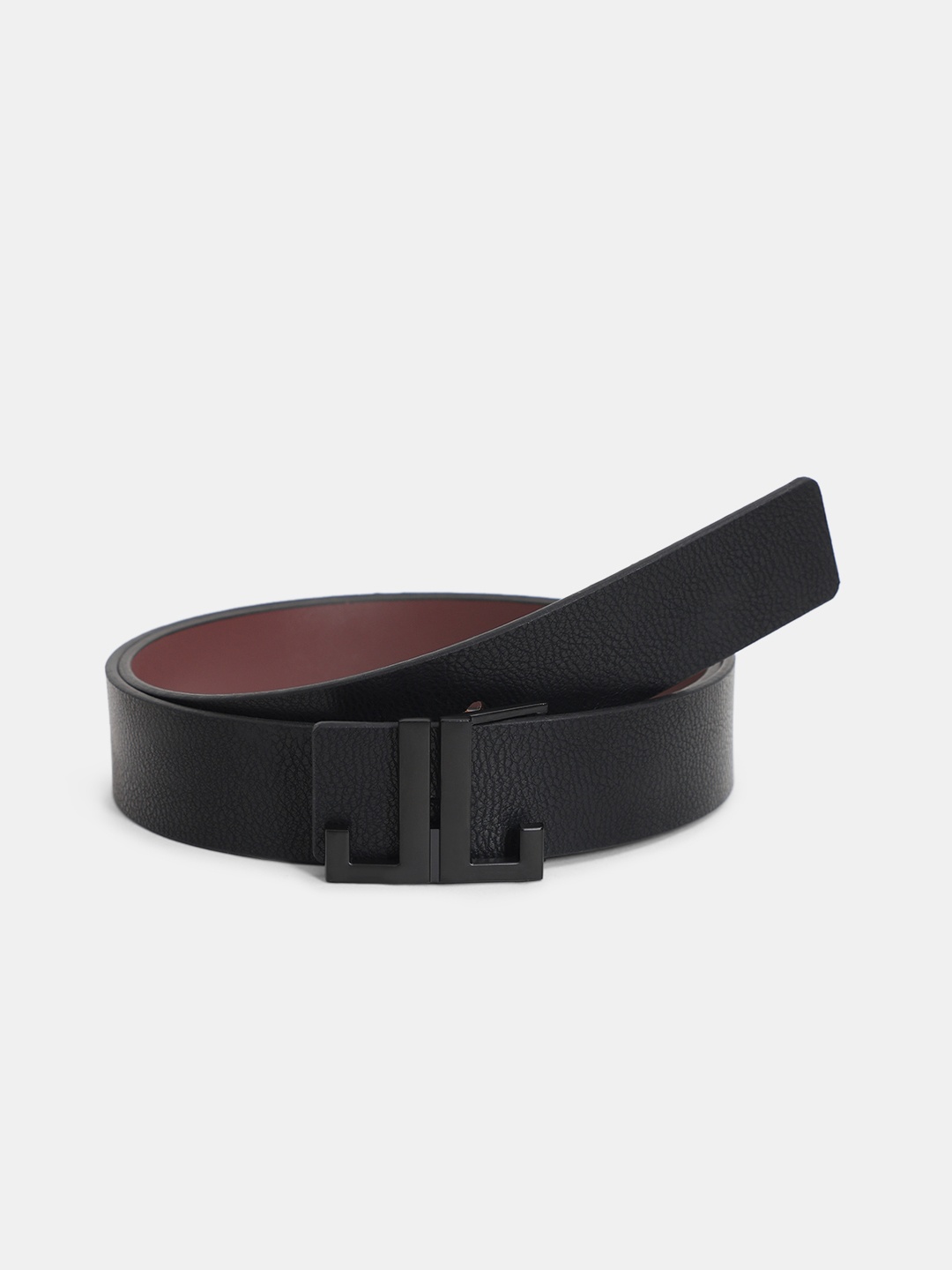 

Jack & Jones Men Leather Reversible Belt, Black