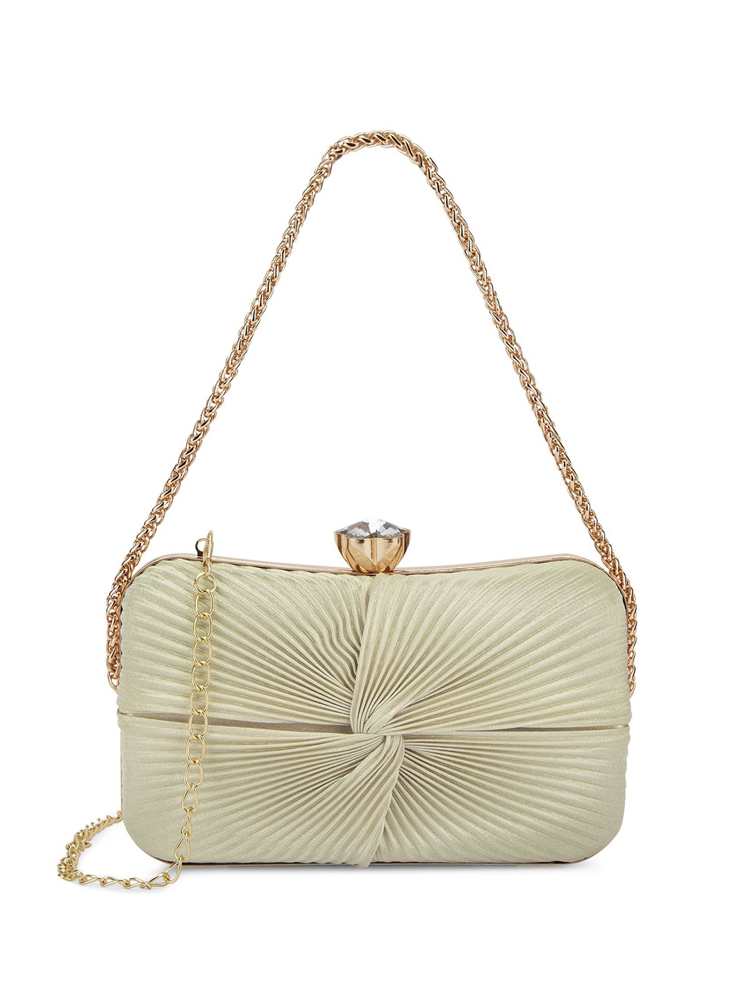 

Lavie Textured Box Clutch, Gold