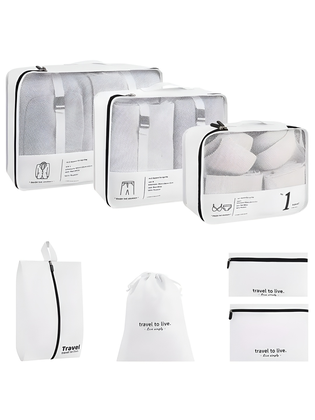 

HOUSE OF QUIRK White 7 Pieces Multi-Utility Organisers