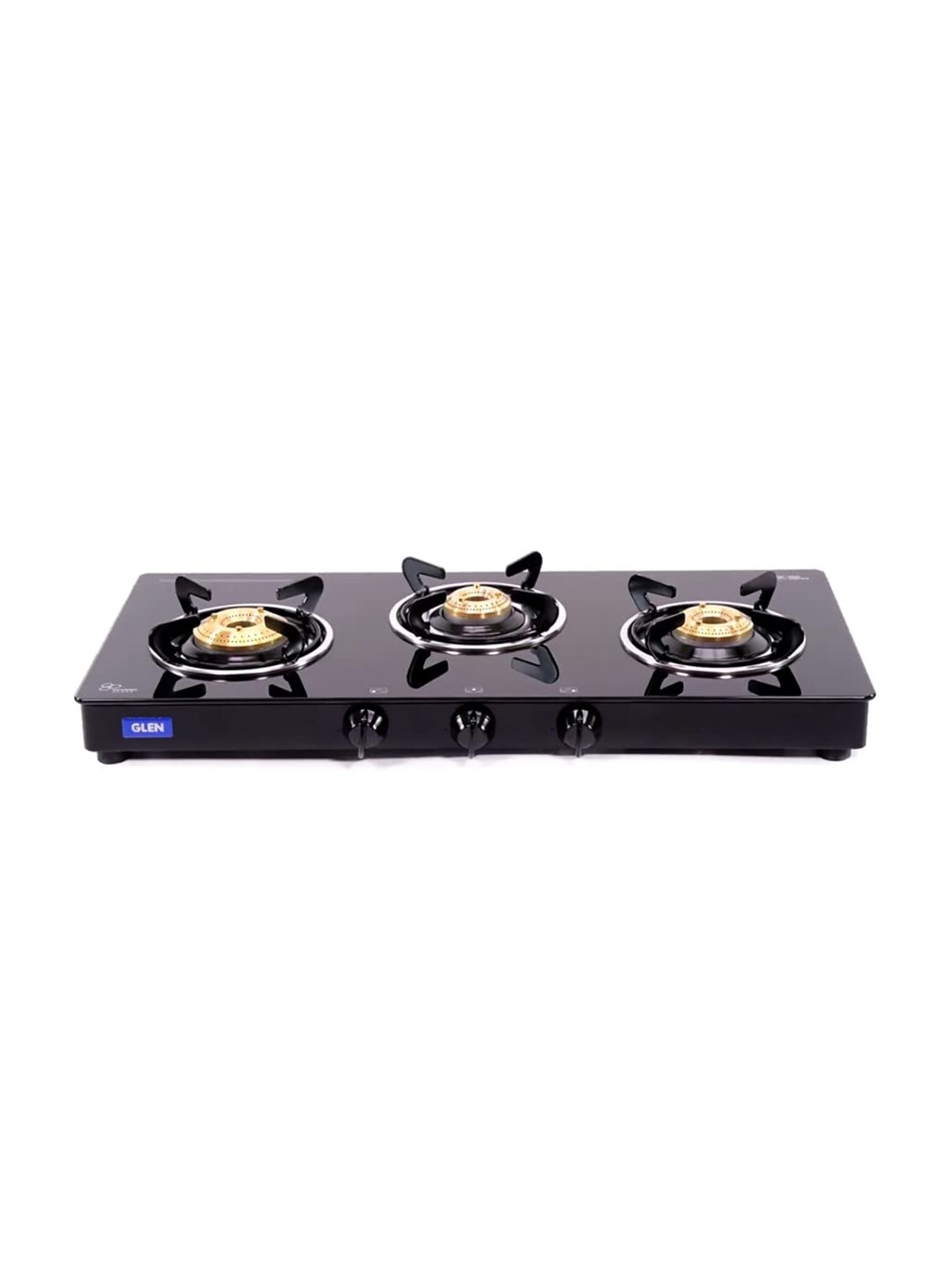 

GLEN Glass 3 Burner Cooktop Automatic Gas Stove, Black