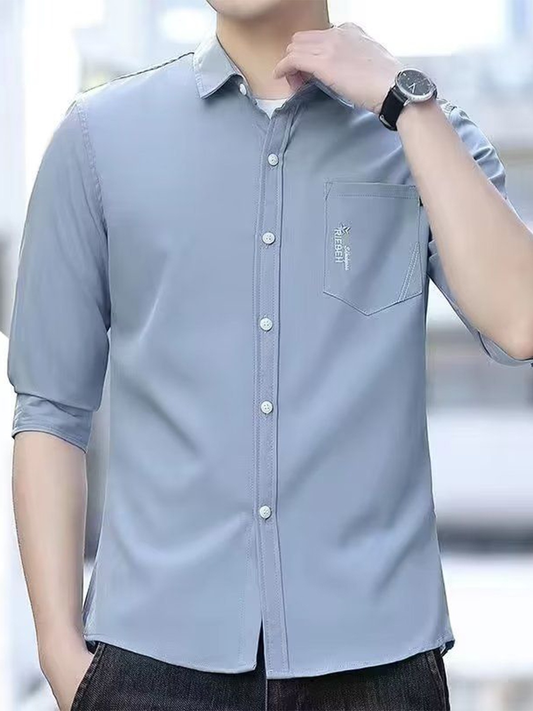 

StyleCast Men Opaque Casual Shirt, Blue