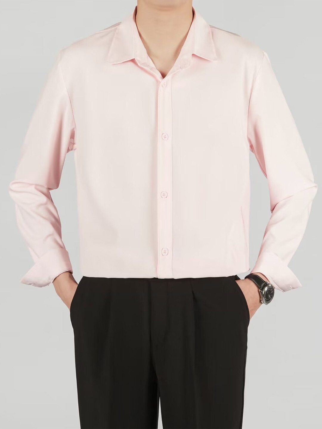 

StyleCast Men Opaque Casual Shirt, Pink