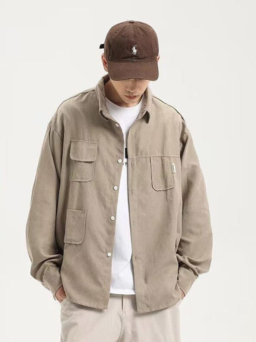 

StyleCast Men Opaque Casual Shirt, Beige
