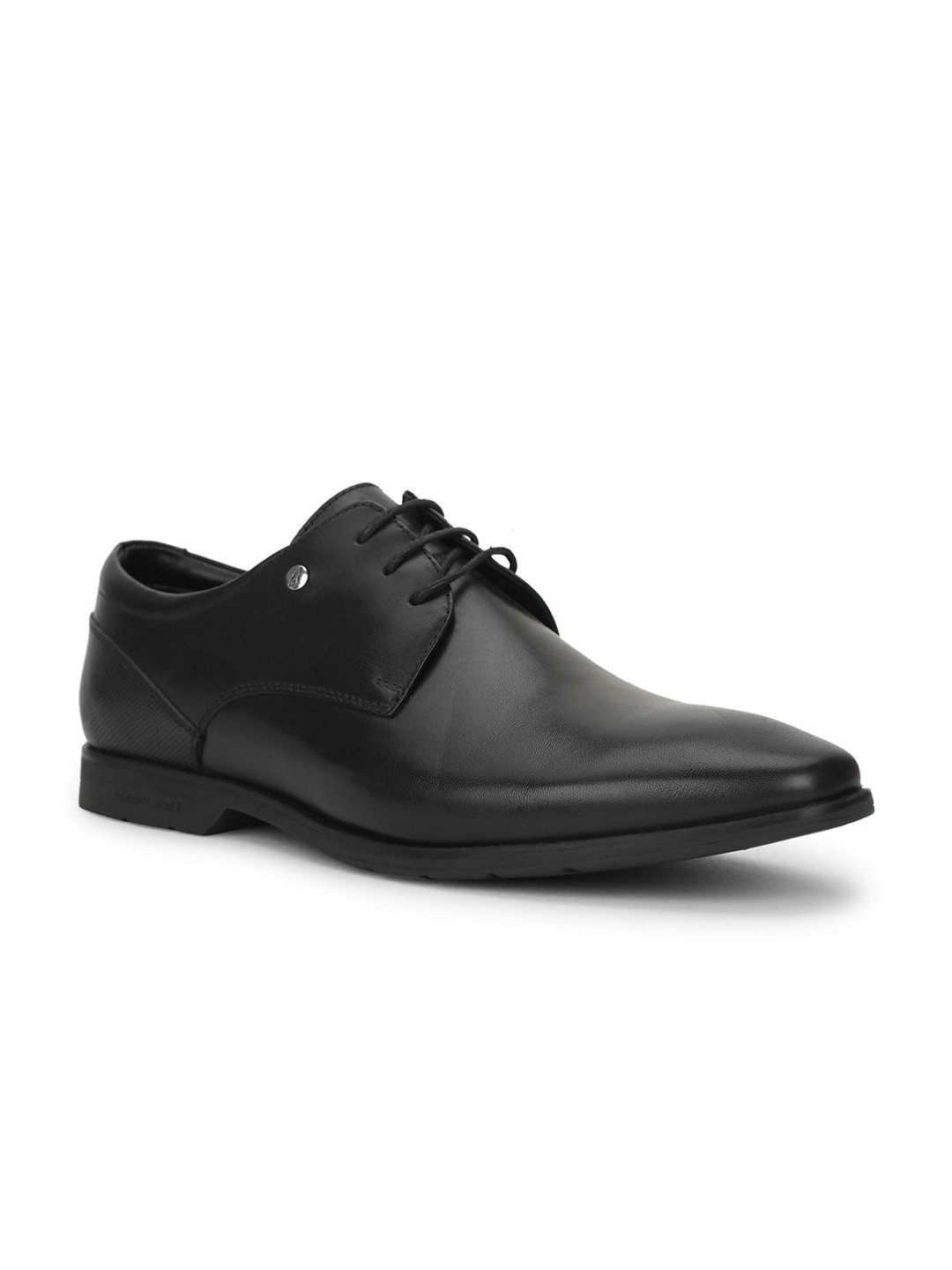 

Hush Puppies Men Leather Formal Derbys, Black