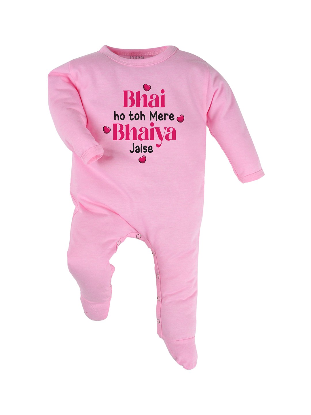 

FFLIRTYGO Infants Printed Cotton Sleepsuit, Pink