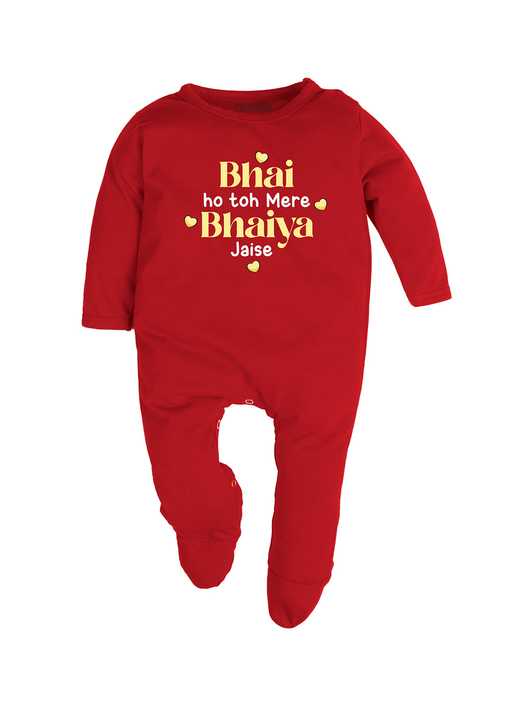 

FFLIRTYGO Infants Printed Cotton Sleepsuit, Red