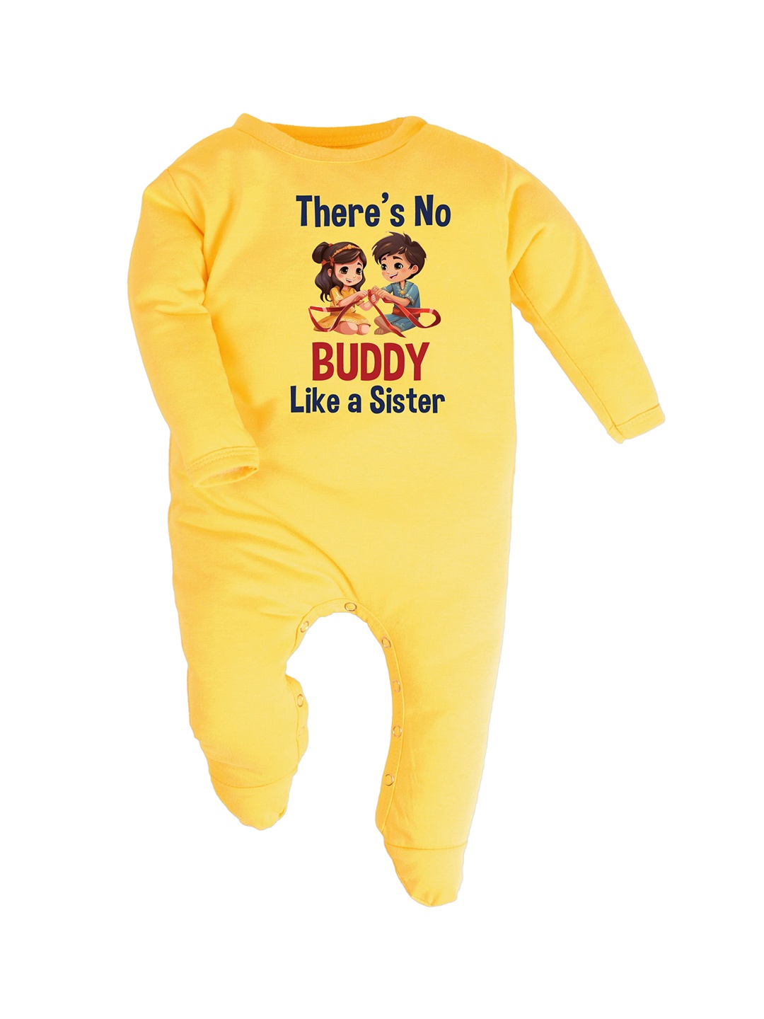 

FFLIRTYGO Infants Printed Cotton Sleepsuit, Yellow