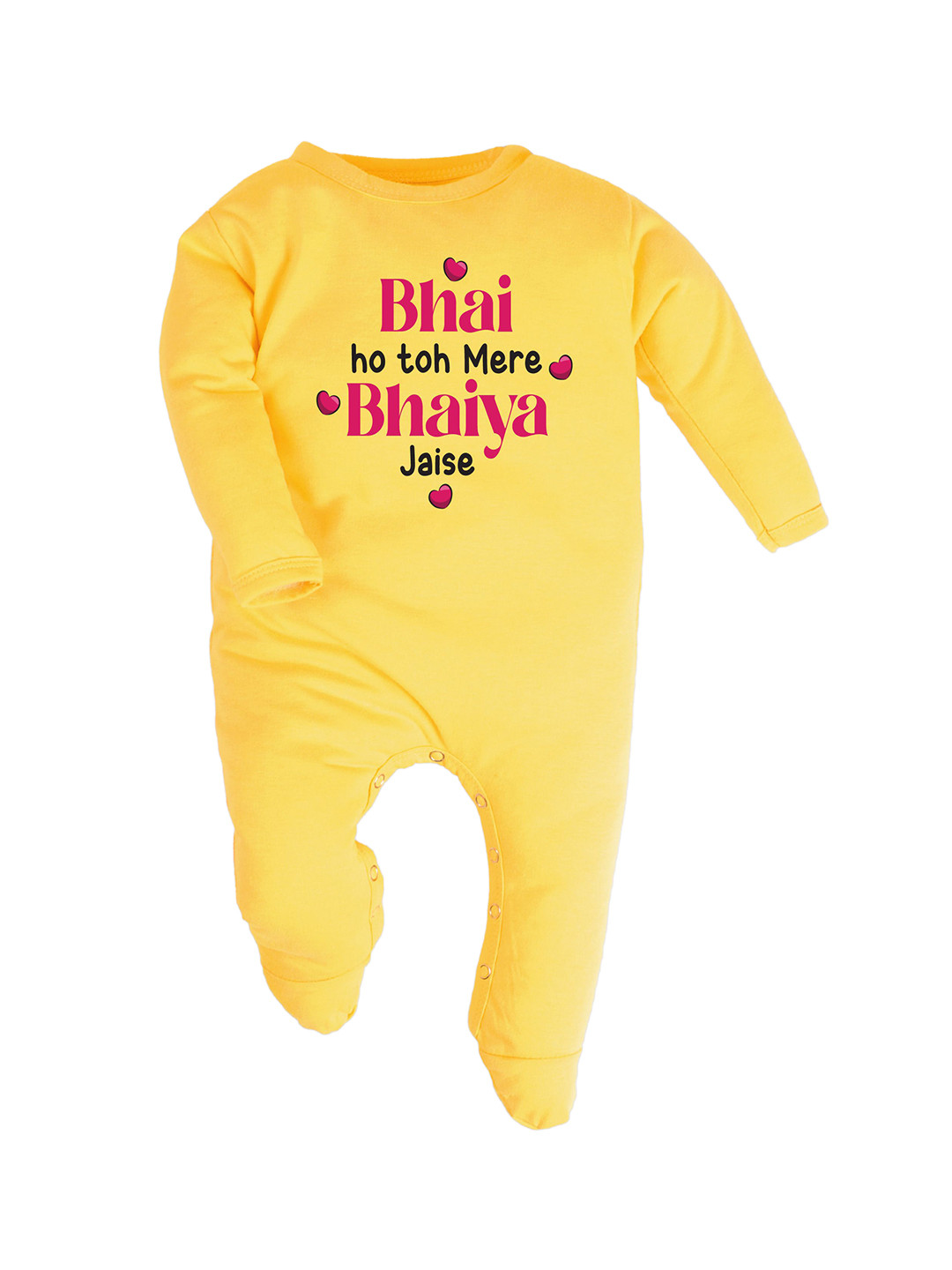 

FFLIRTYGO Infants Printed Cotton Sleepsuit, Yellow