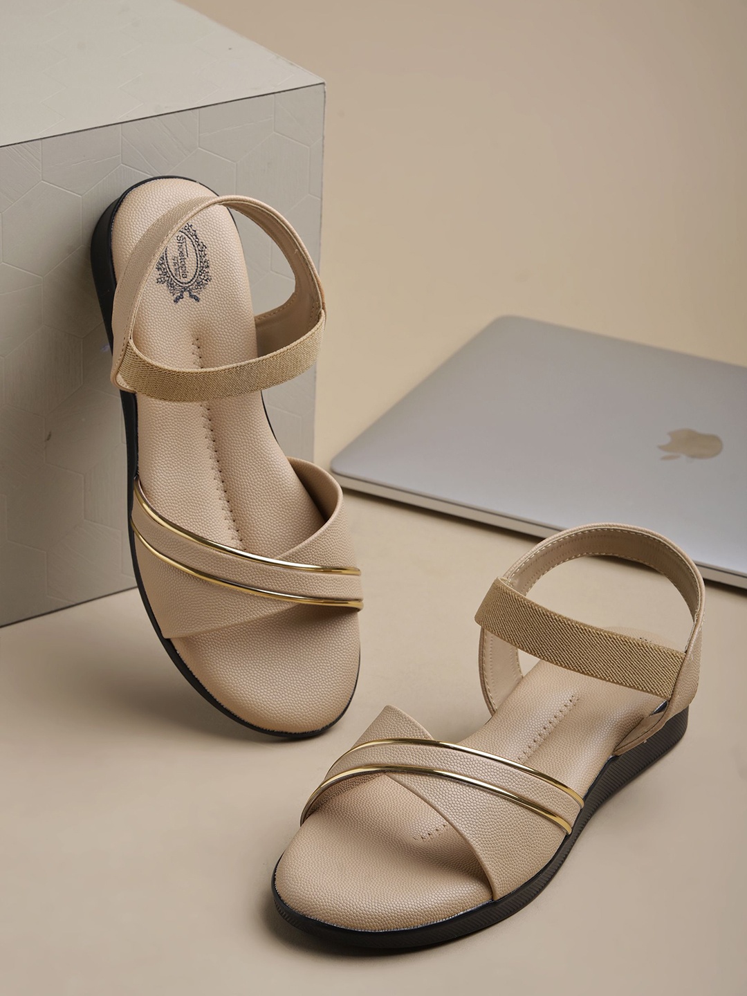 

Shoetopia Girls Wedge Sandals, Beige
