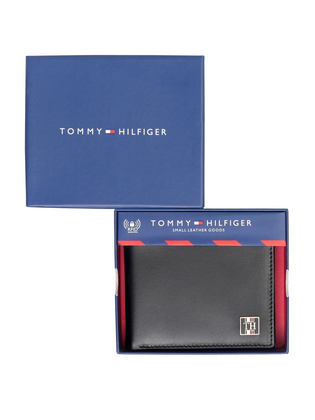 

Tommy Hilfiger Men Leather Two Fold Wallet, Black