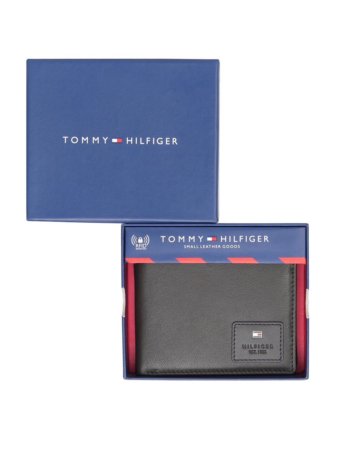 

Tommy Hilfiger Men Textured Leather Two Fold Wallet, Brown